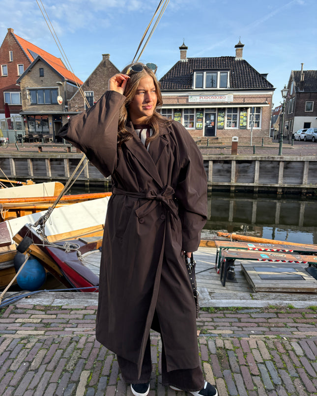 Loïs trenchcoat bruin