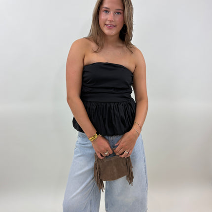 Juul off-shoulder zwart