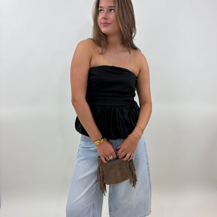 Juul off-shoulder zwart
