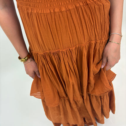 Sophia dress terracotta