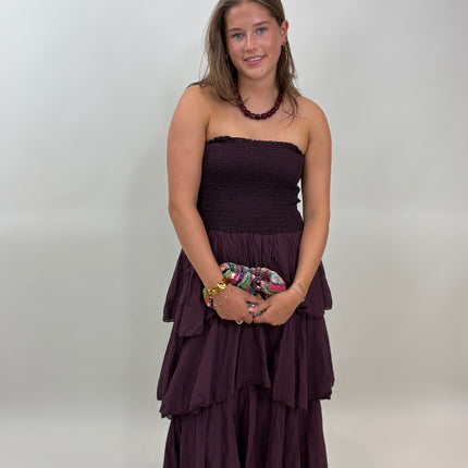 Sophia dress aubergine