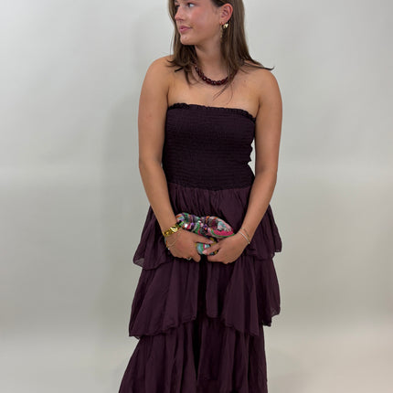 Sophia dress aubergine