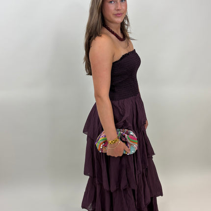Sophia dress aubergine