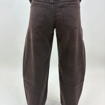 Balloon jeans bruin | Queen Hearts