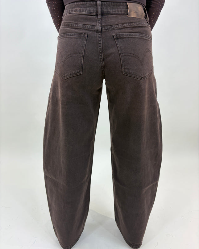 Balloon jeans bruin | Queen Hearts