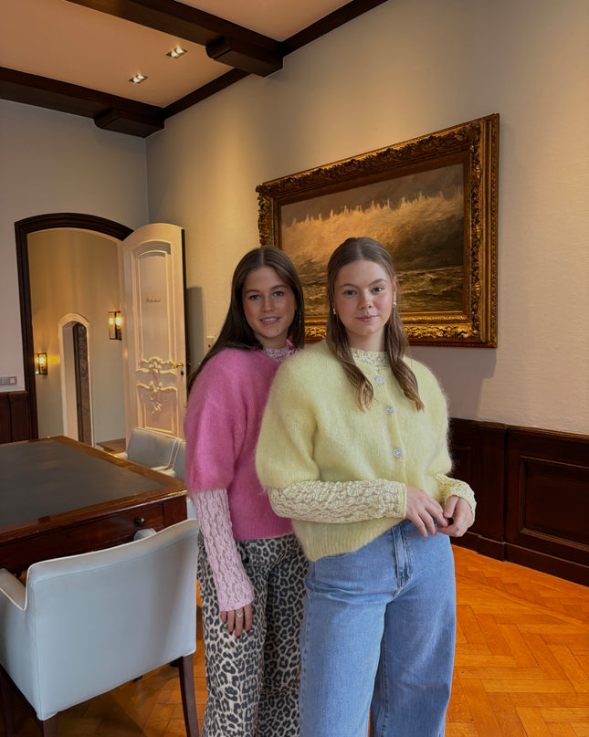  - Marit mesh top roze - Your Style Fashion