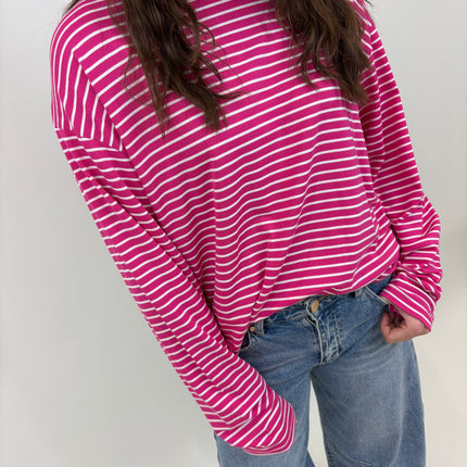  - Eva longsleeve roze - Your Style Fashion