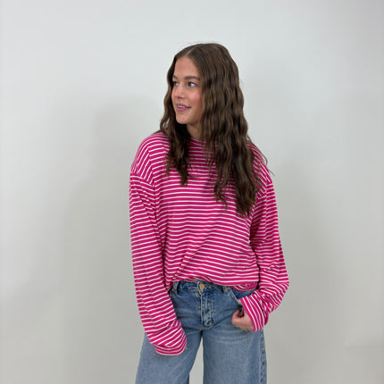  - Eva longsleeve roze - Your Style Fashion