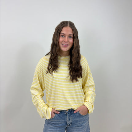  - Eva longsleeve geel - Your Style Fashion