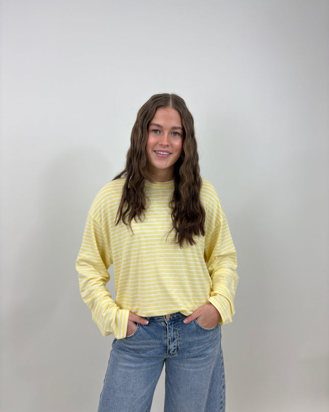  - Eva longsleeve geel - Your Style Fashion
