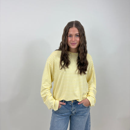  - Eva longsleeve geel - Your Style Fashion