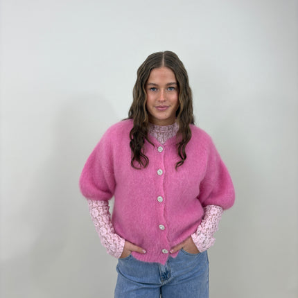  - Marit mesh top roze - Your Style Fashion