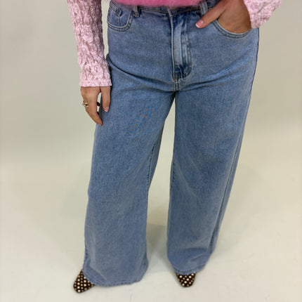  - Queen Hearts wide leg blauw - Your Style Fashion