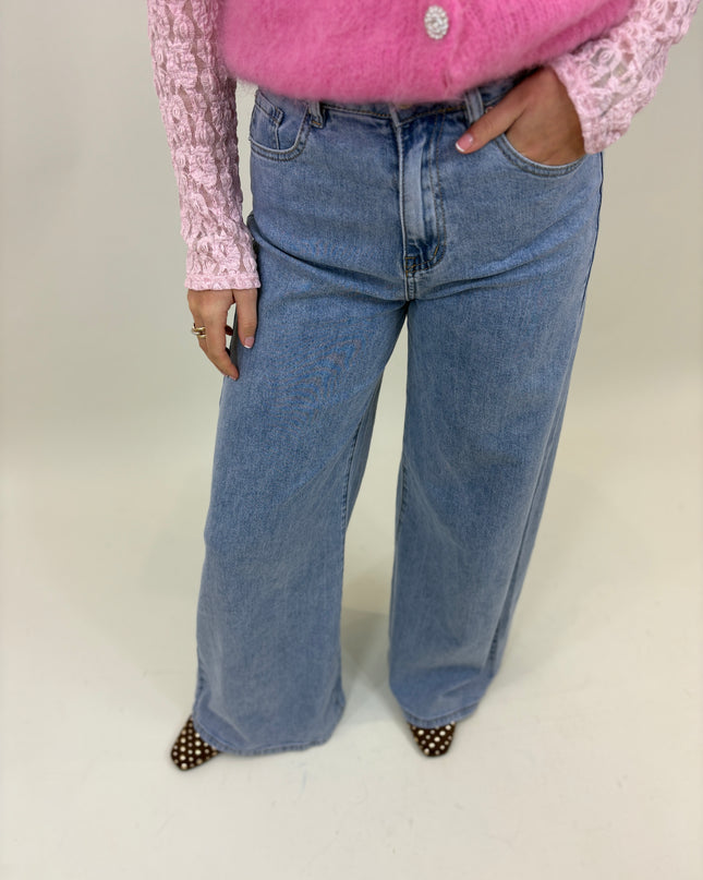  - Queen Hearts wide leg blauw - Your Style Fashion