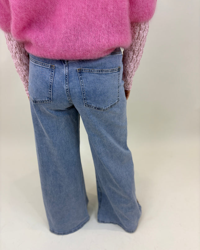  - Queen Hearts wide leg blauw - Your Style Fashion