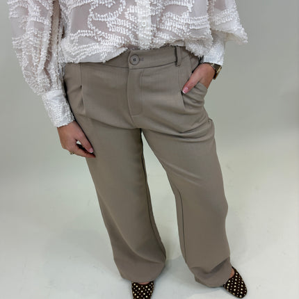  - Charlotte pantalon taupe - Your Style Fashion