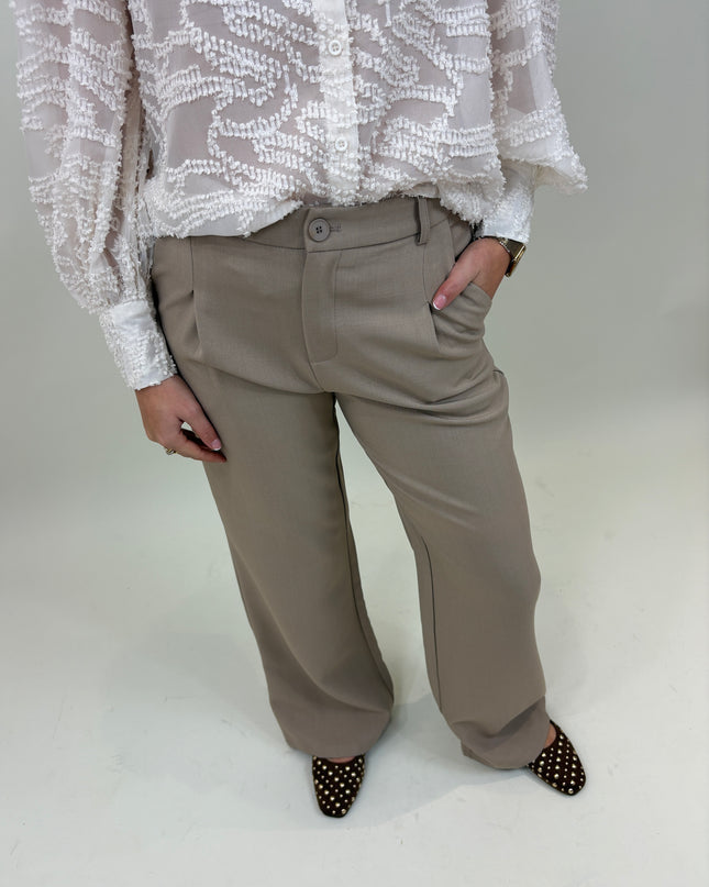  - Charlotte pantalon taupe - Your Style Fashion