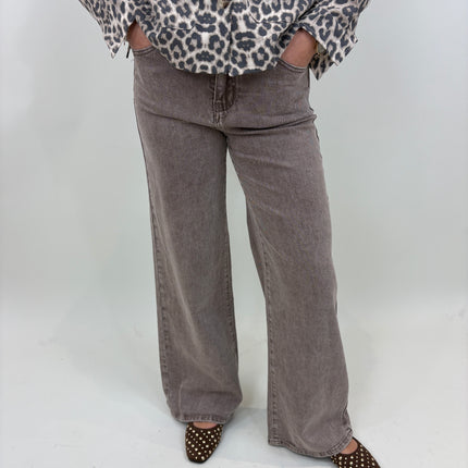  - Redial wide leg taupe - Your Style Fashion