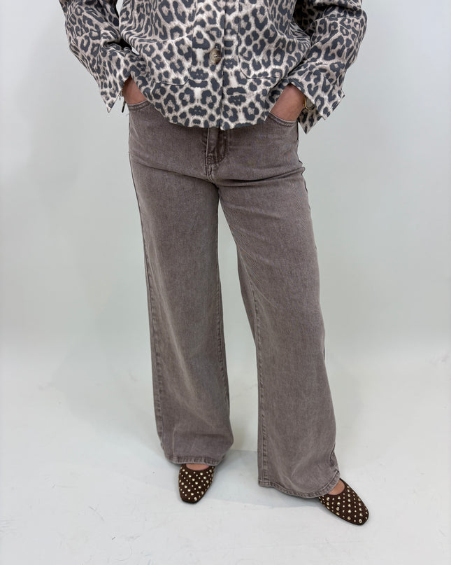  - Redial wide leg taupe - Your Style Fashion