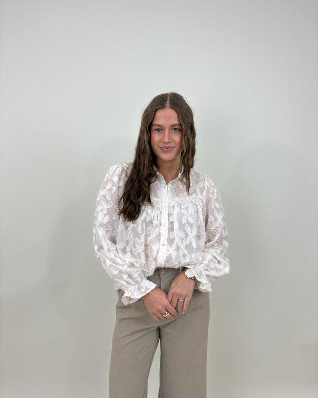  - Dina blouse off-white - Your Style Fashion