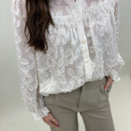  - Dina blouse off-white - Your Style Fashion