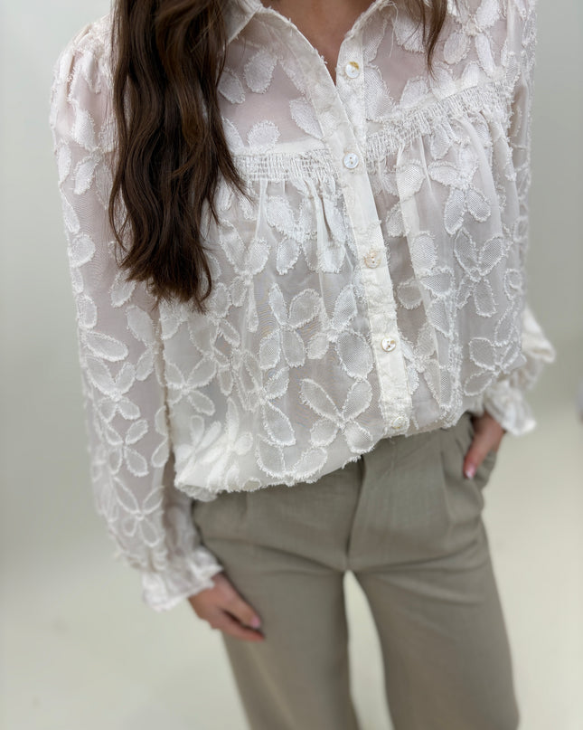  - Dina blouse off-white - Your Style Fashion
