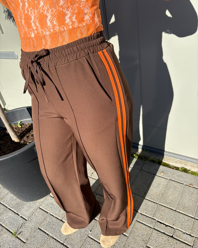  - Maan broek choco bruin - Your Style Fashion