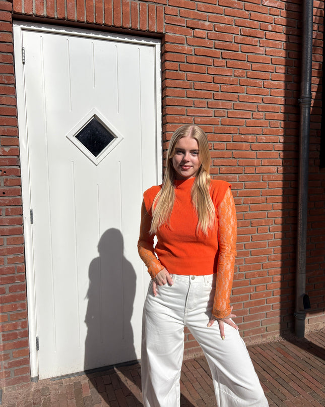  - Milou top oranje - Your Style Fashion