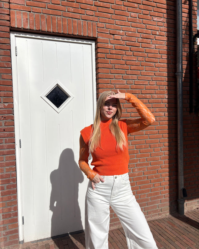  - Milou top oranje - Your Style Fashion