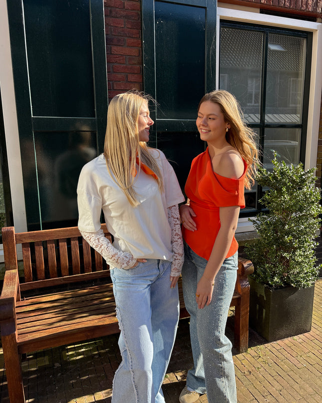  - Wide leg tall met strass | Queen Hearts - Your Style Fashion