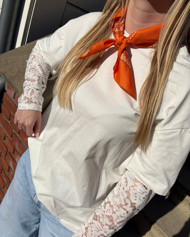  - Hanna longsleeve wit - Your Style Fashion