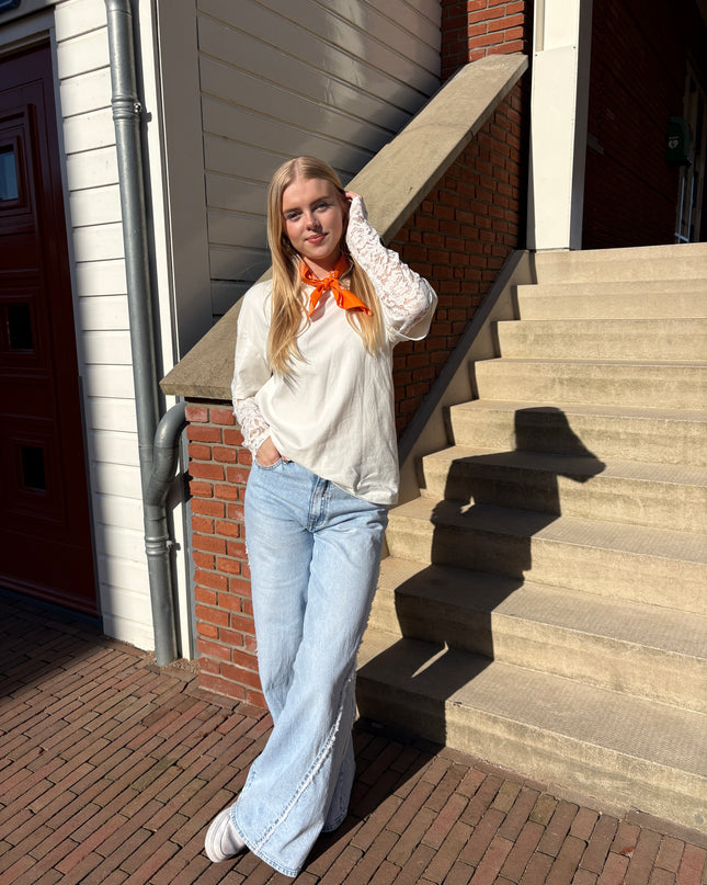  - Hanna longsleeve wit - Your Style Fashion