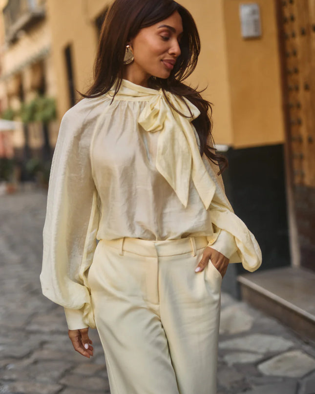  - Lolani Pants Wide Butter Yellow | Freebird - Your Style Fashion