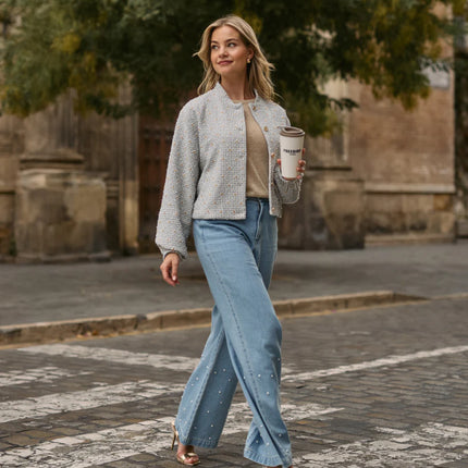  - Lola Jas Wit/Blauw | Freebird - Your Style Fashion