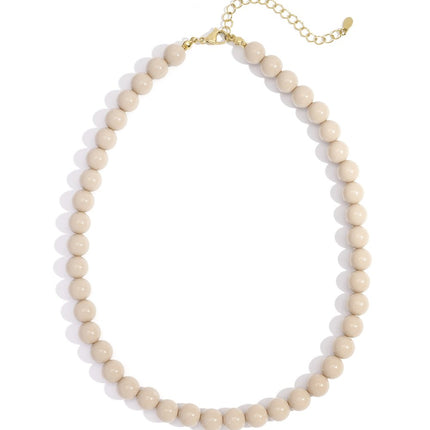 Parelketting klein beige