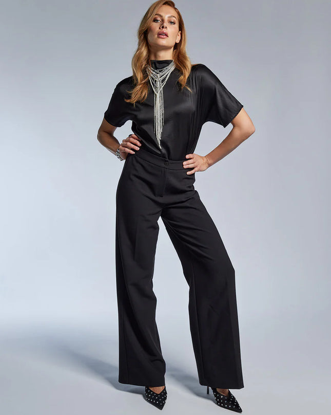 Tansy Ss Top Zwart | Freebird