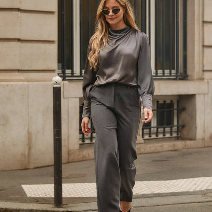 Teske LS Blouse Grijs | Freebird