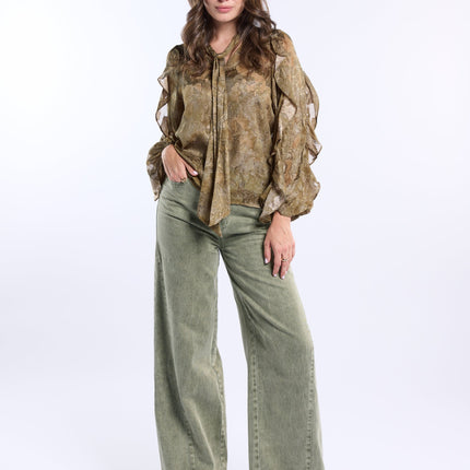  - Melody Broek Olive Green | Freebird - Your Style Fashion